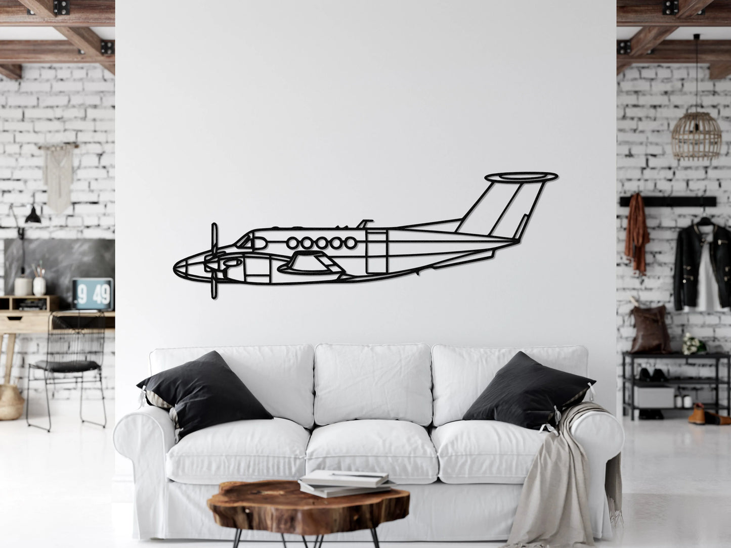 King Air B200 Metal Aircraft Wall Art