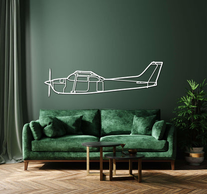 172 Skyhawk Metal Silhouette Wall Art - Artifay Decor