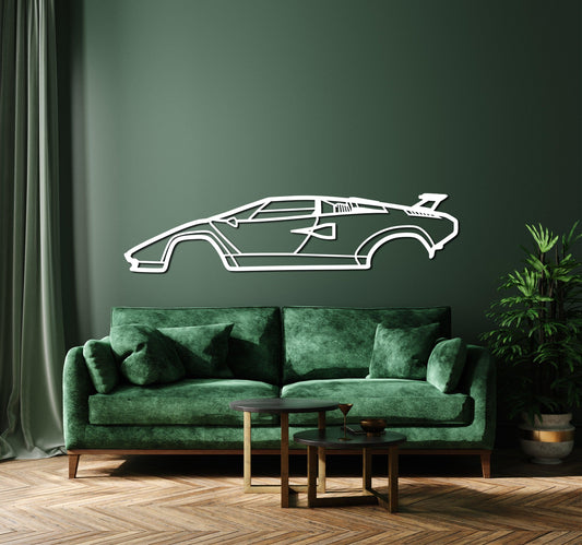 1982 Lamborghini Countach Metal Car Wall Art - Artifay Decor