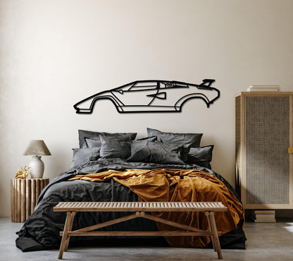 1982 Lamborghini Countach Metal Car Wall Art - Artifay Decor