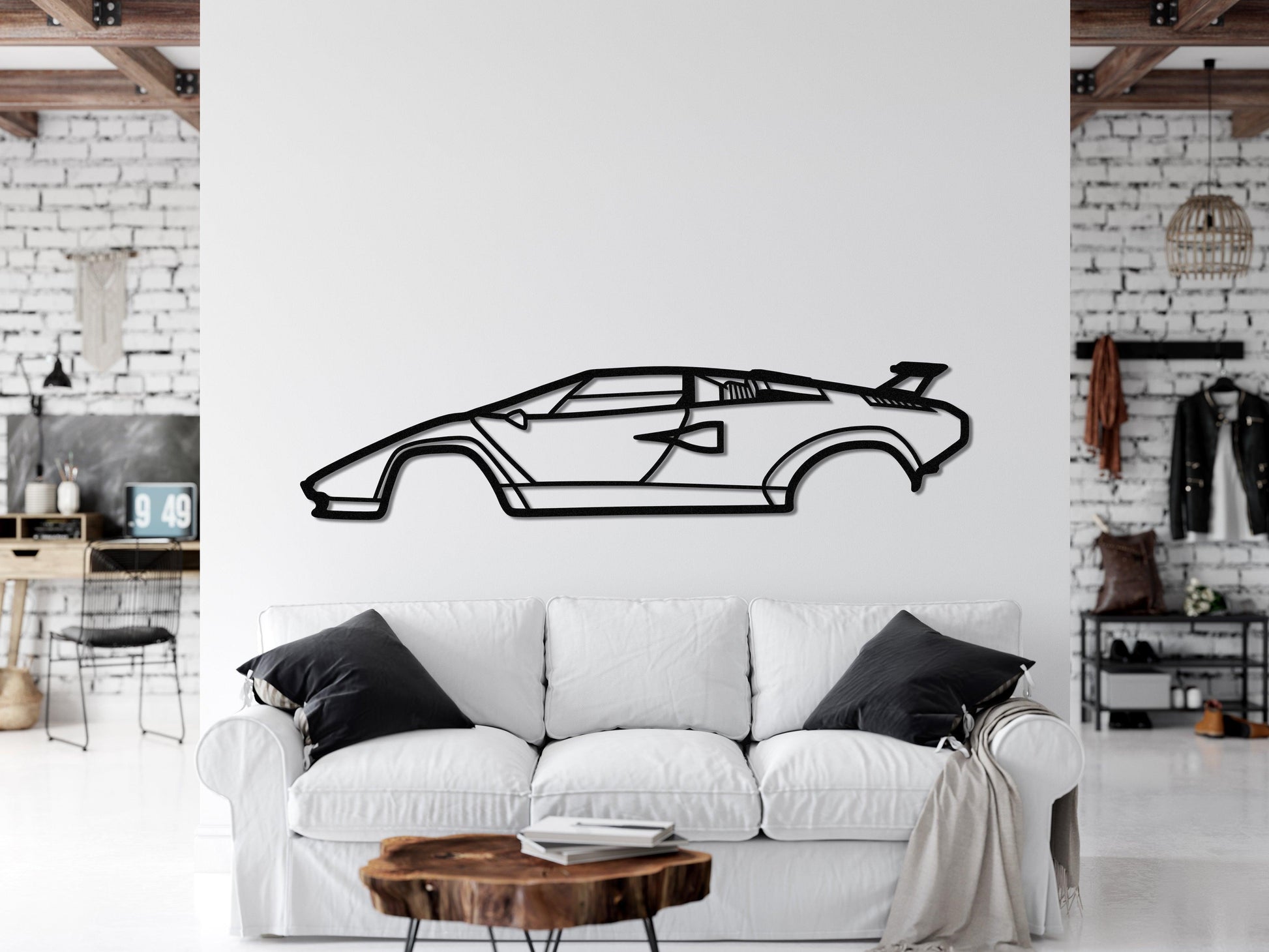 1982 Lamborghini Countach Metal Car Wall Art - Artifay Decor