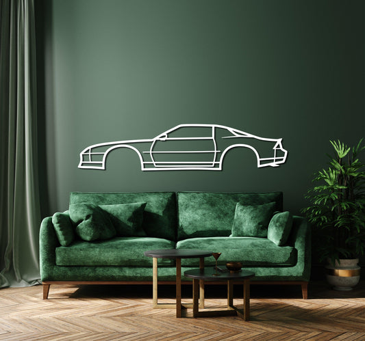 1985 Camaro İroc Z Metal Car Silhouette - Artifay Decor