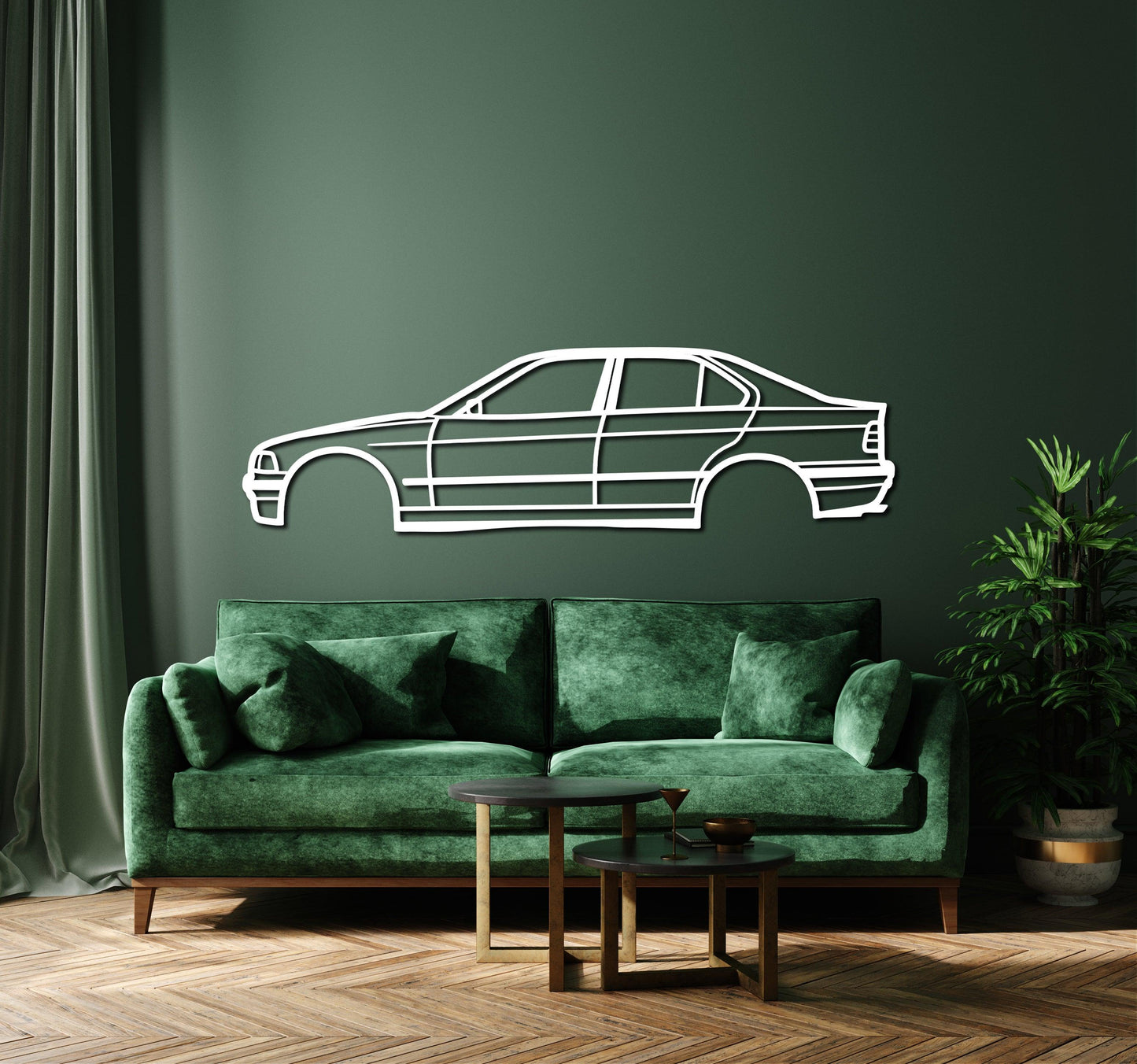 1995 BMW E36 316İ Metal Car Wall Art - Artifay Decor