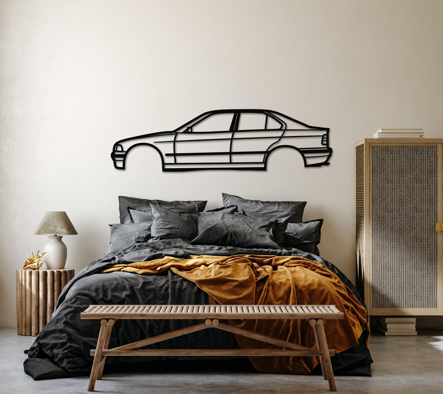 1995 BMW E36 316İ Metal Car Wall Art - Artifay Decor