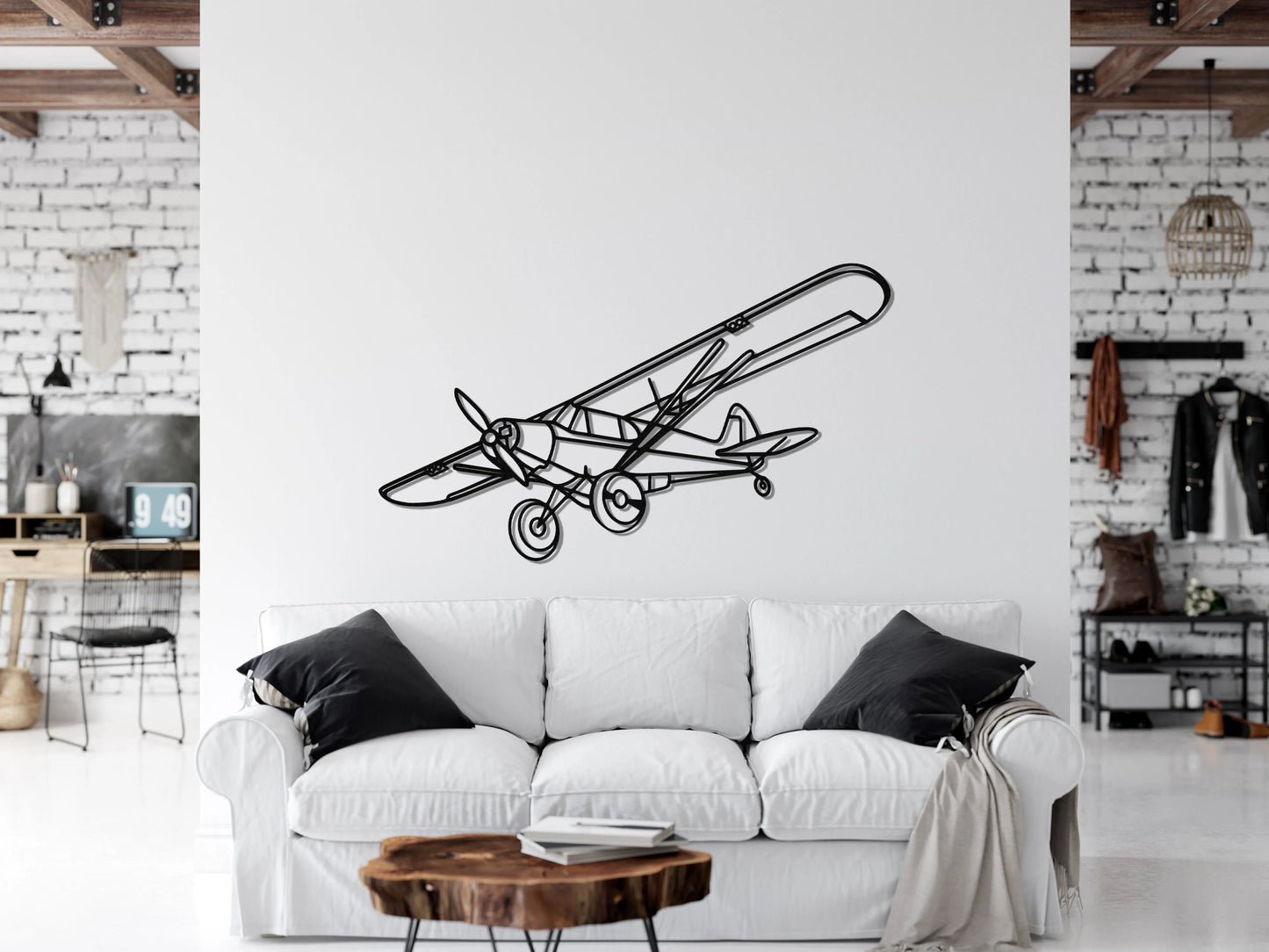 PA-18 Super Cub Metal Aircraft Wall Art