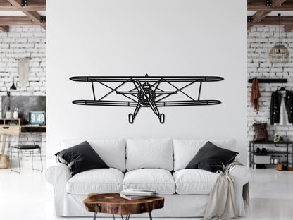 Stearman Model 75 Metal Aircraft Wall Art