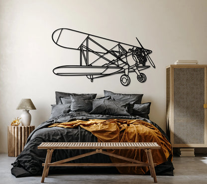 Boeing-Stearman Model 75 Metal Aircraft Wall Art