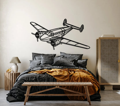 Beechcraft Model 18 Metal Aircraft Wall Art