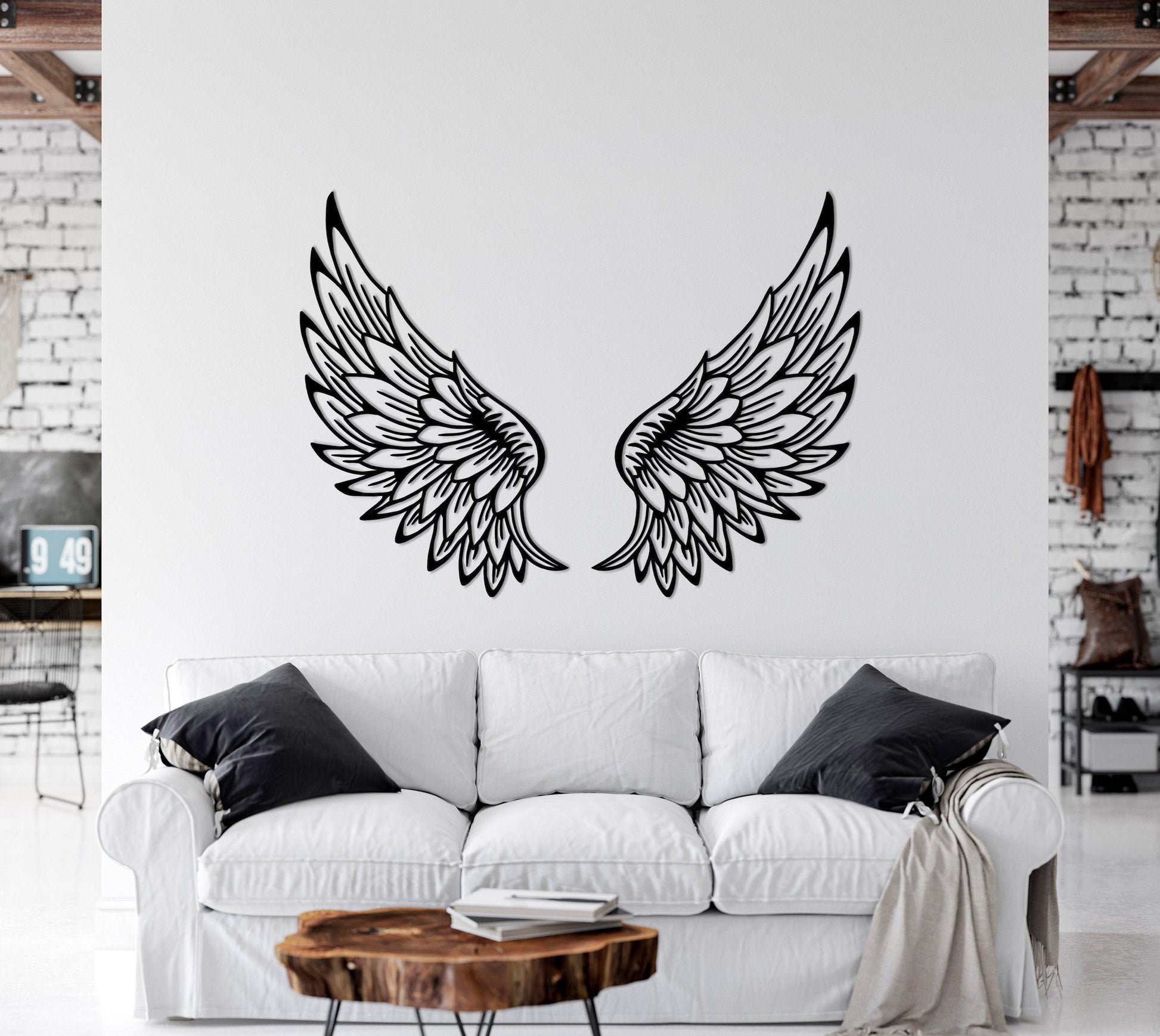 2 Pieces Angel Wings Metal Wall Art - Artifay Decor