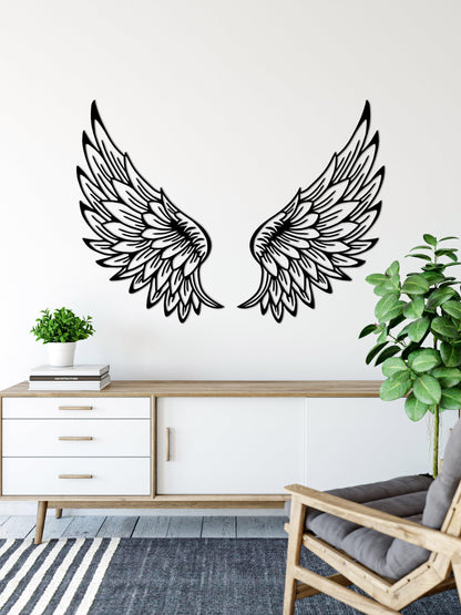 2 Pieces Angel Wings Metal Wall Art - Artifay Decor