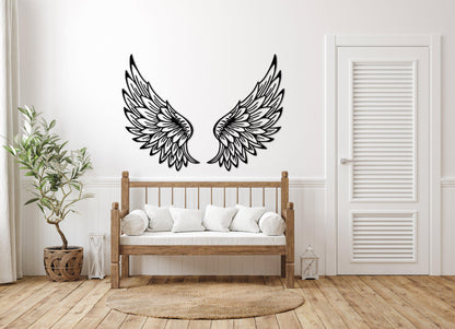 2 Pieces Angel Wings Metal Wall Art - Artifay Decor