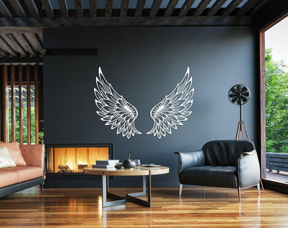 2 Pieces Angel Wings Metal Wall Art - Artifay Decor