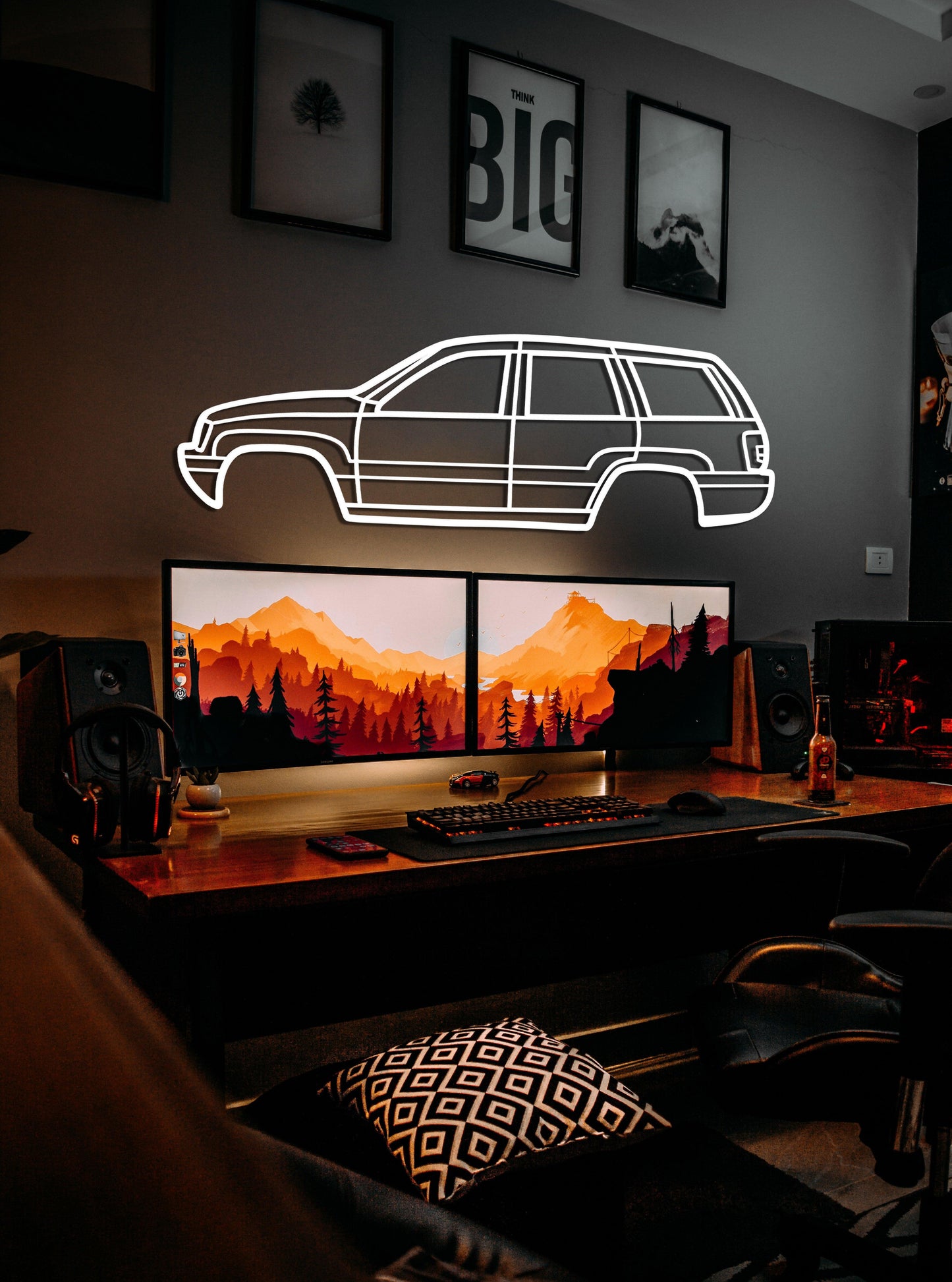 2000 Jeep Grand Cherokee Metal Car Wall Art - Artifay Decor