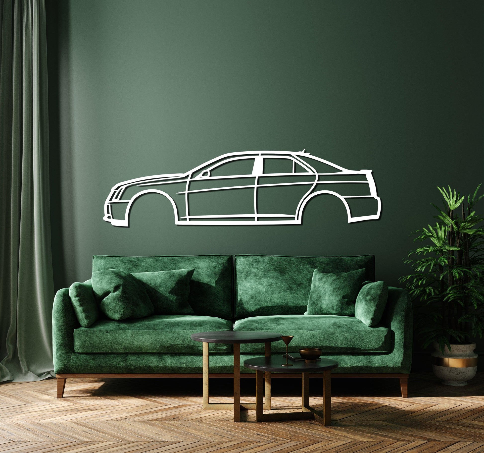 2006 Cadillac STS Metal Car Silhouette - Artifay Decor