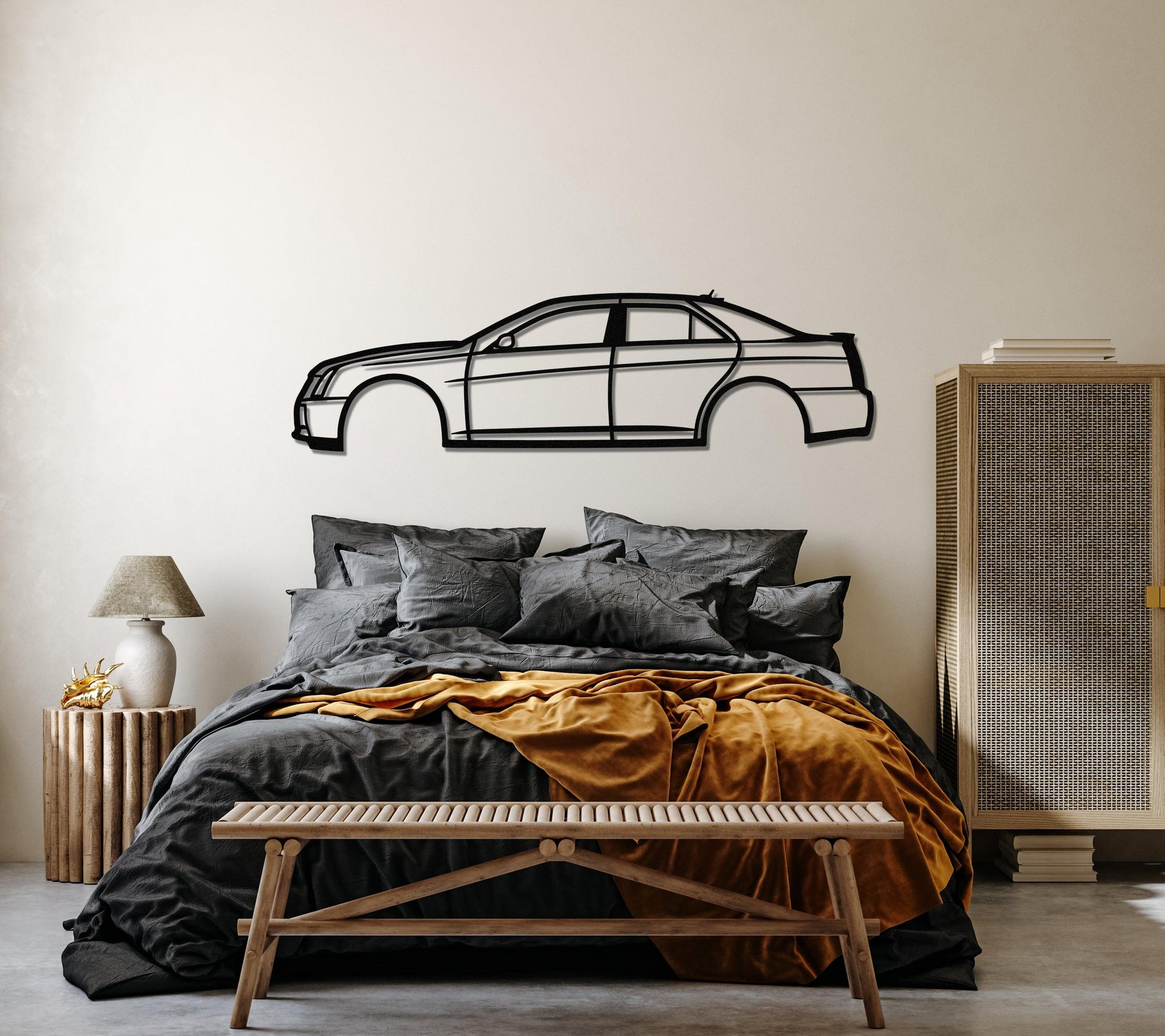 2006 Cadillac STS Metal Car Silhouette - Artifay Decor