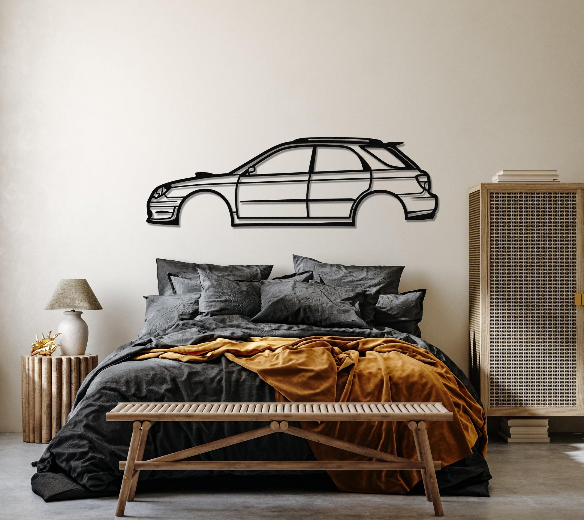 2006 Subaru Impreza Wagon Metal Car Wall Art - Artifay Decor