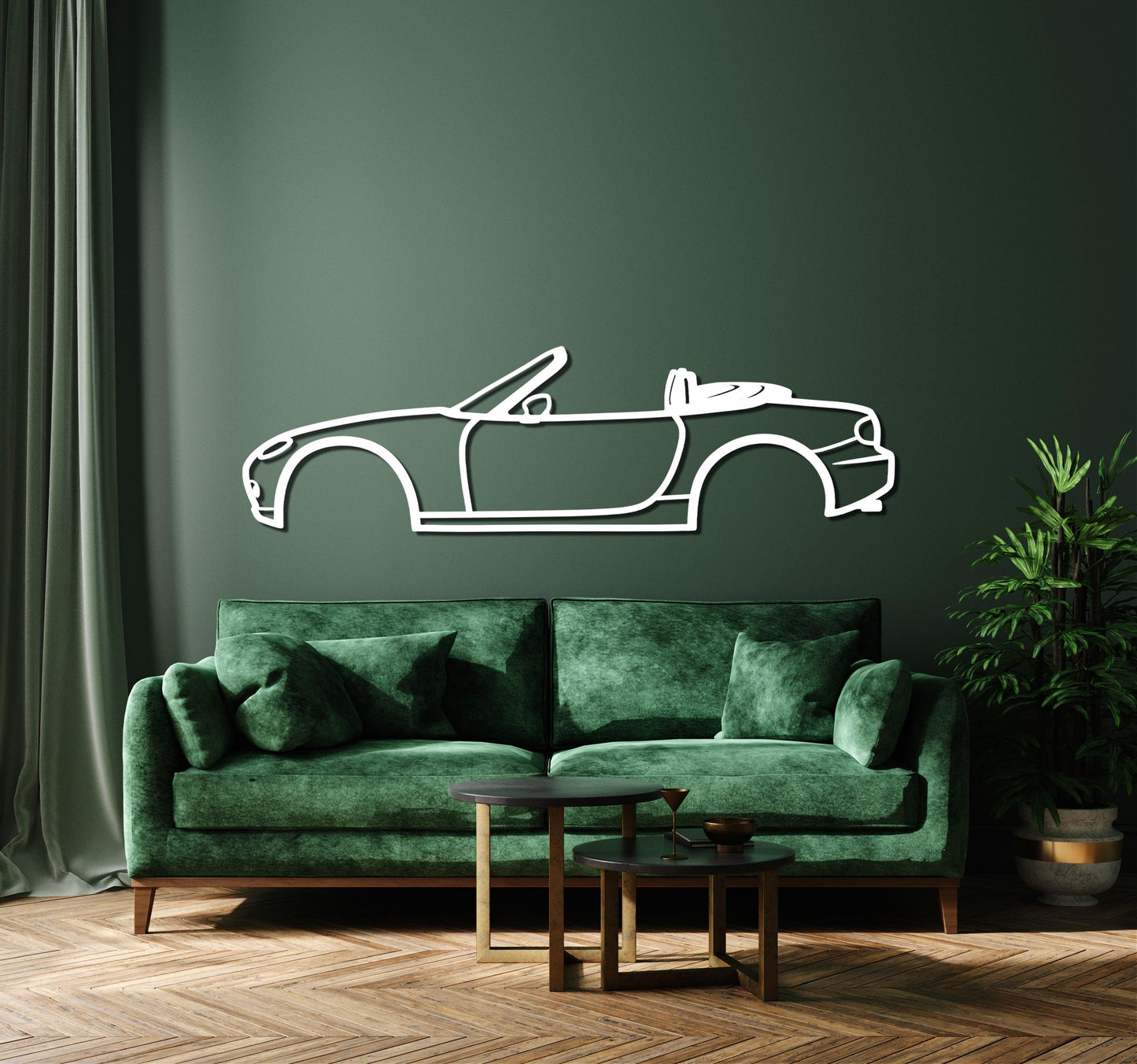 2008 Mazda Miata MX5 Metal Car Wall Art - Artifay Decor