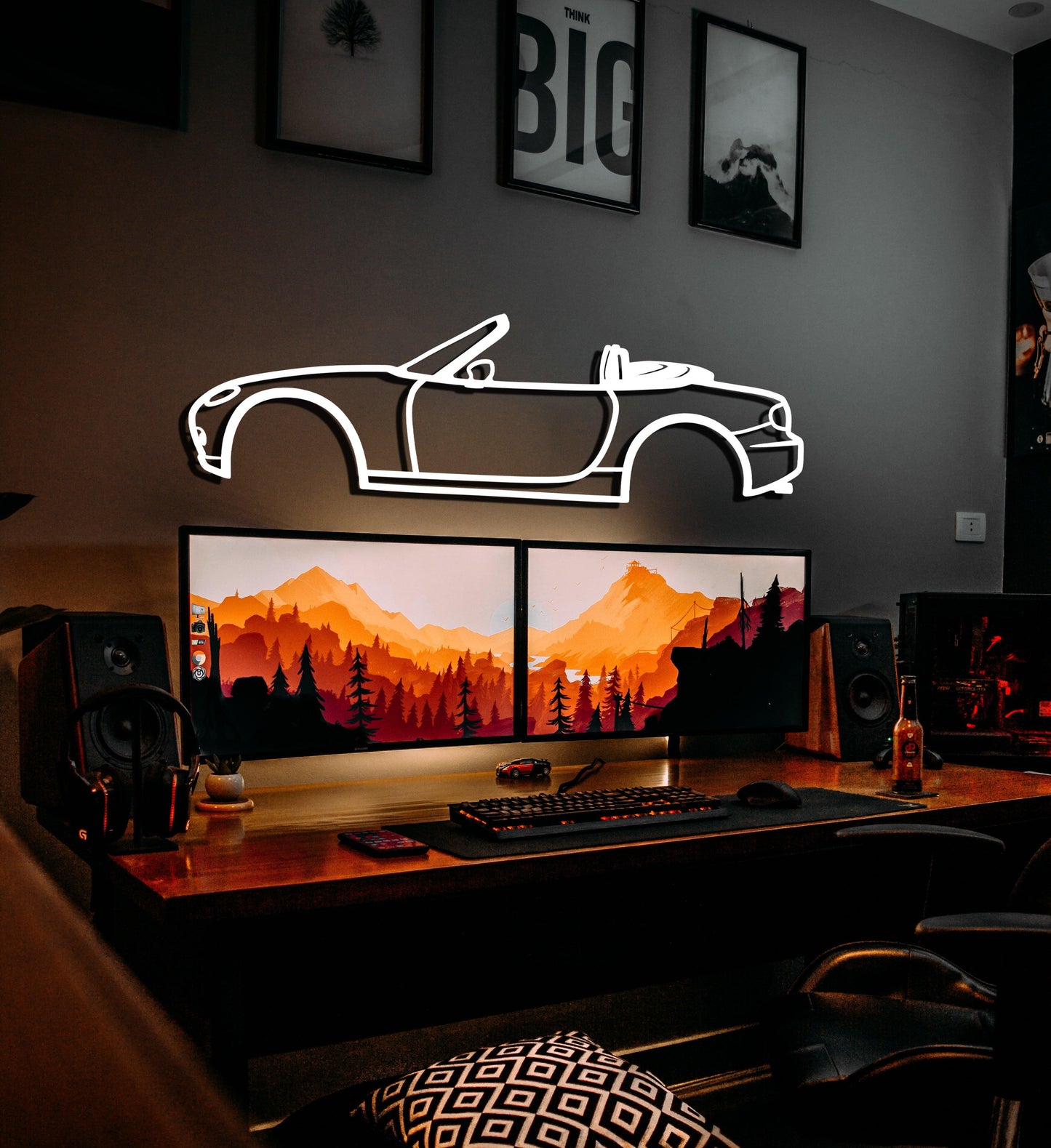 2008 Mazda Miata MX5 Metal Car Wall Art - Artifay Decor