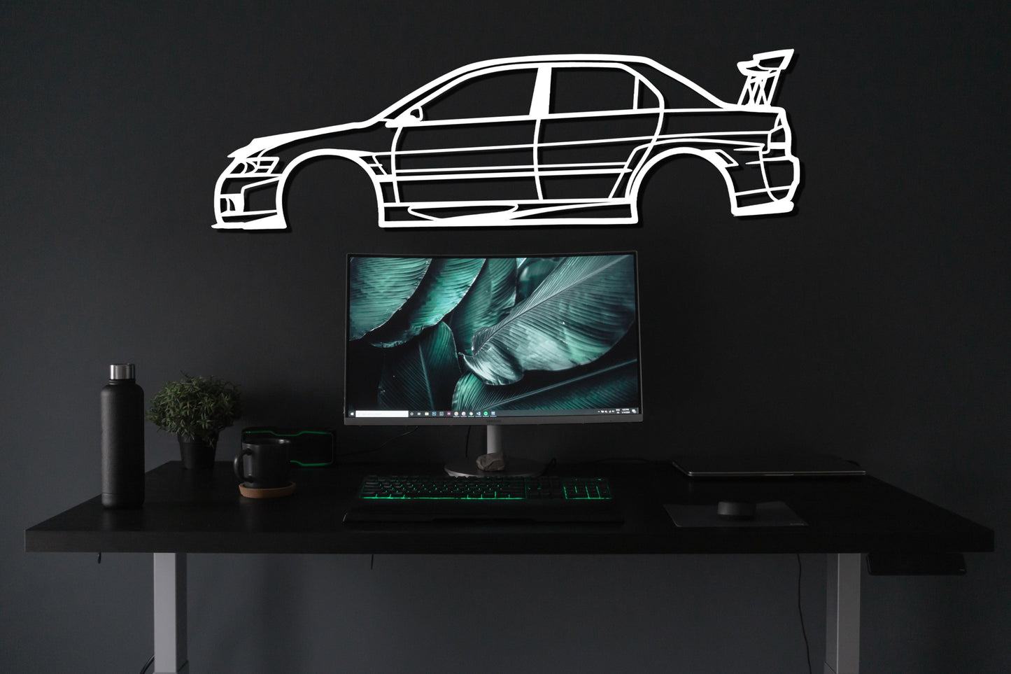 2008 Mitsubishi Lancer Evo Metal Car Wall Art - Artifay Decor