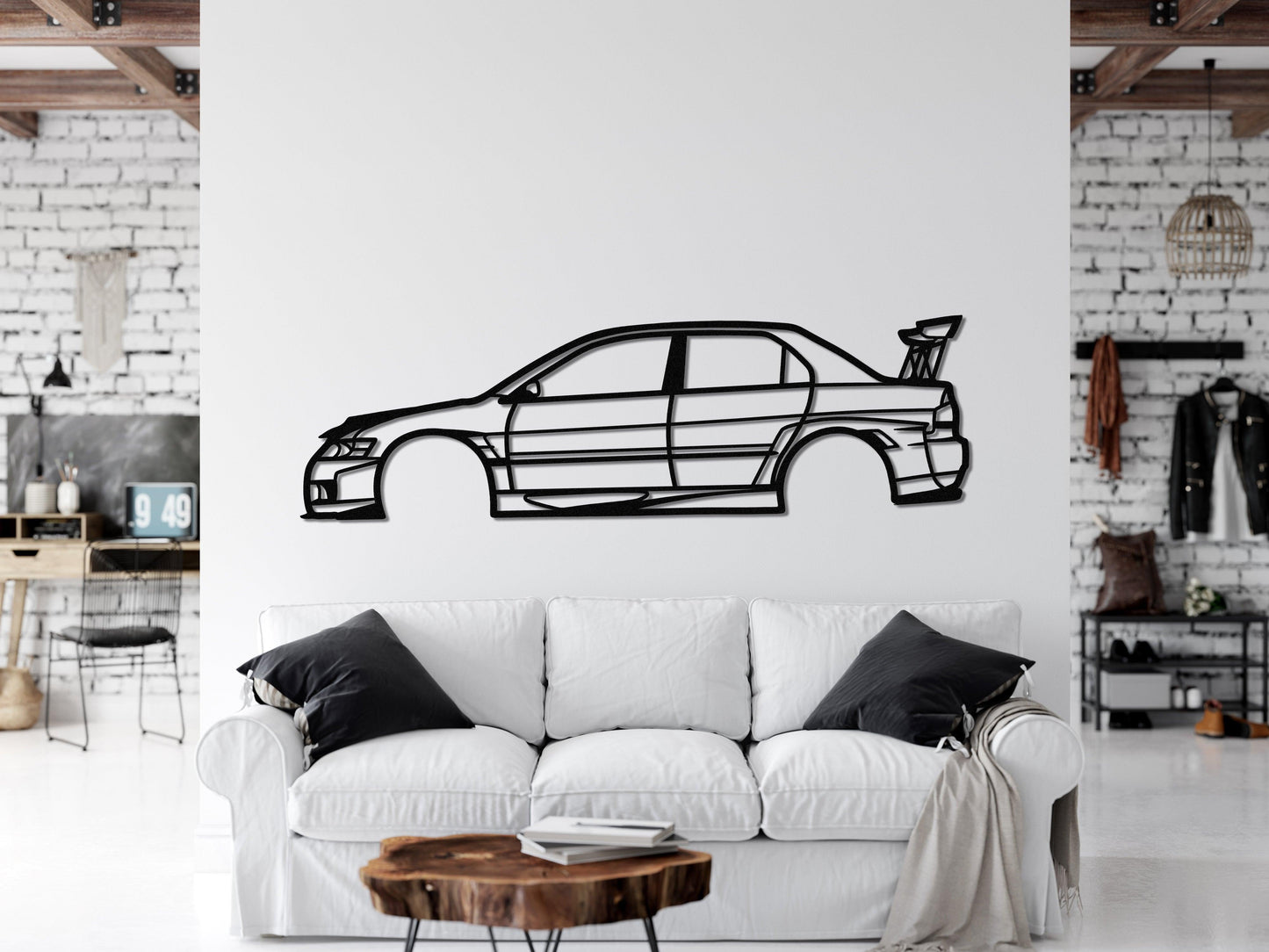 2008 Mitsubishi Lancer Evo Metal Car Wall Art - Artifay Decor