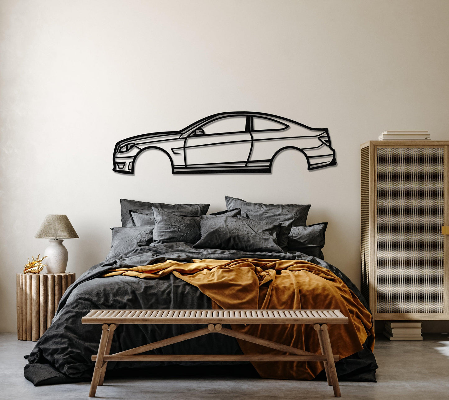 2012 Mercedes C63 AMG Metal Car Wall Art - Artifay Decor