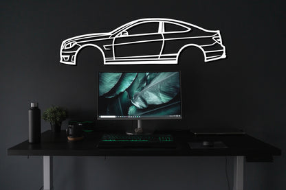 2012 Mercedes C63 AMG Metal Car Wall Art - Artifay Decor