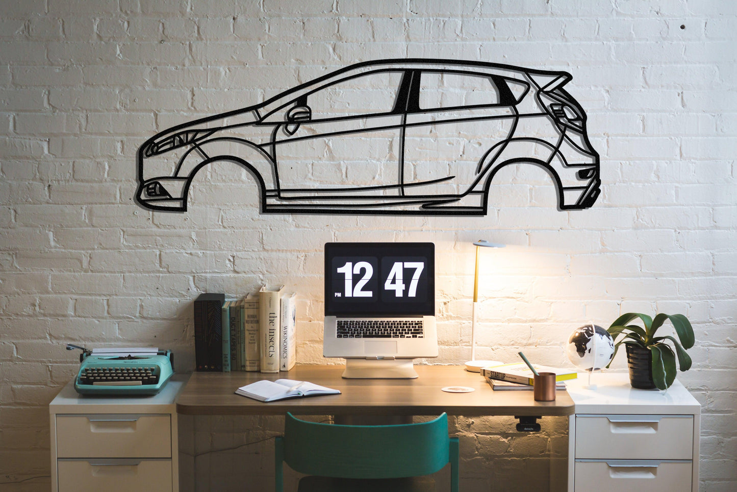 2013 Ford Fiesta ST Metal Car Wall Art - Artifay Decor