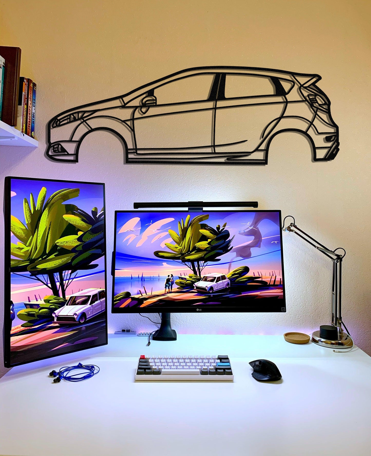 2013 Ford Fiesta ST Metal Car Wall Art - Artifay Decor