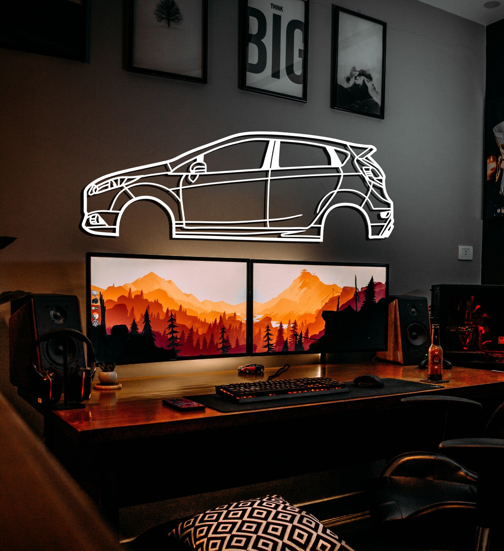 2013 Ford Fiesta ST Metal Car Wall Art - Artifay Decor