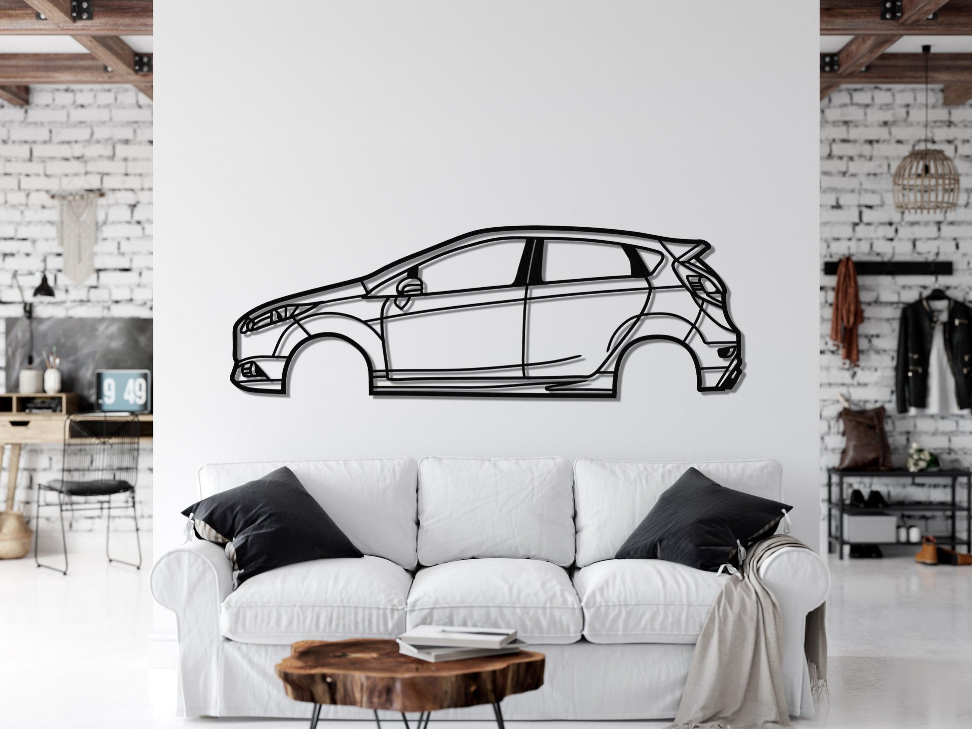 2013 Ford Fiesta ST Metal Car Wall Art - Artifay Decor