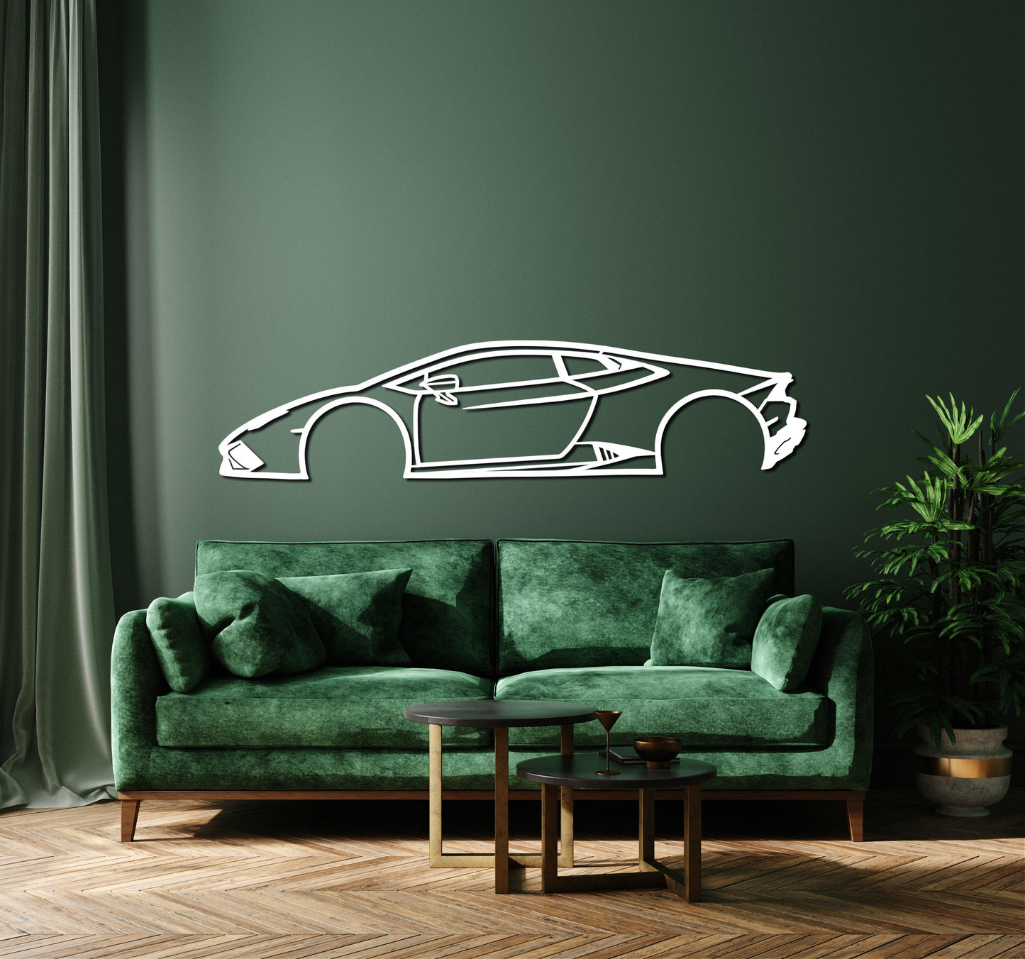 2017 Lamborghini Huracan Metal Car Wall Art - Artifay Decor