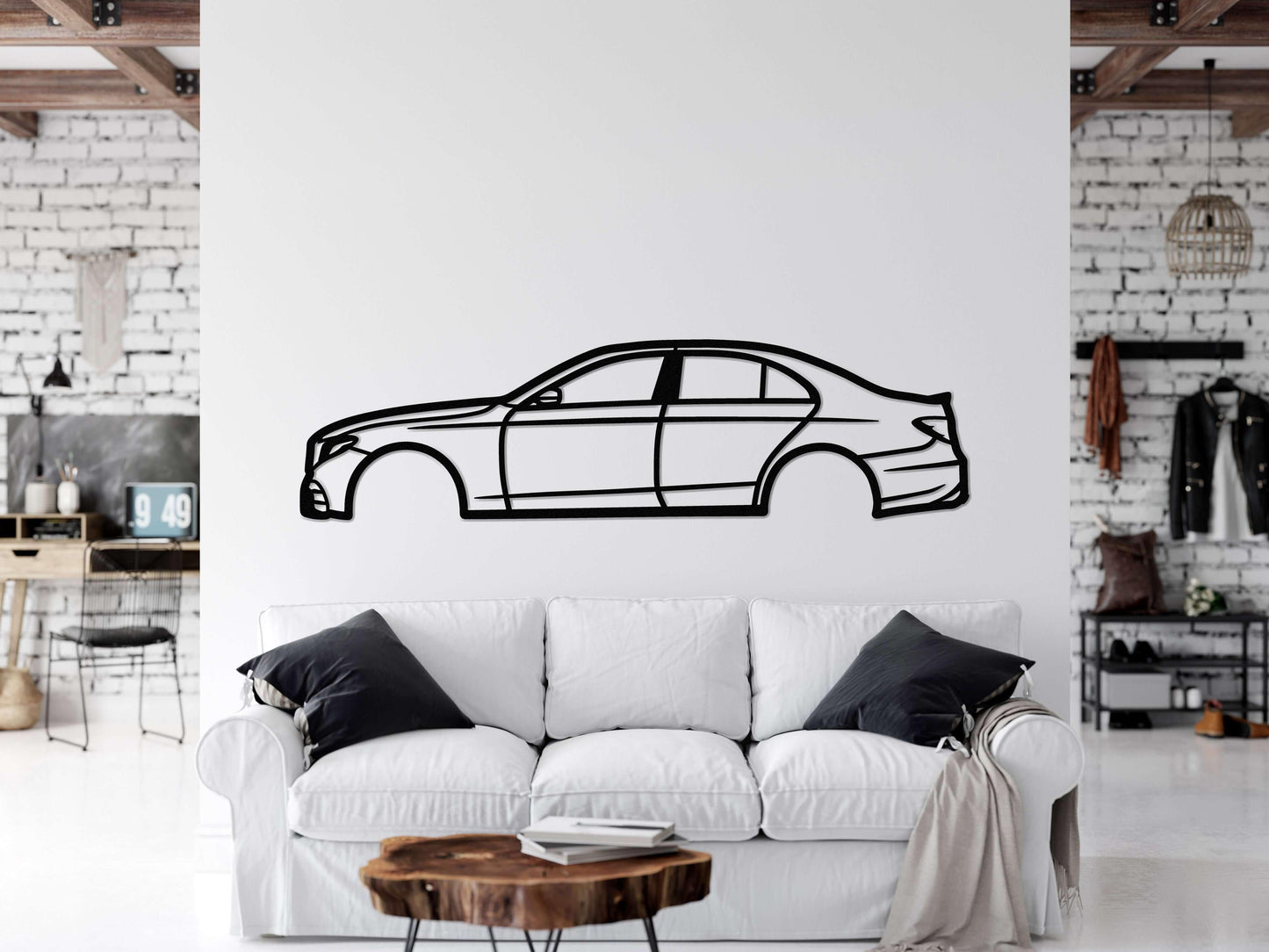 2017 Mercedes E300 Metal Wall Decor, Housewarming Gift - Artifay Decor