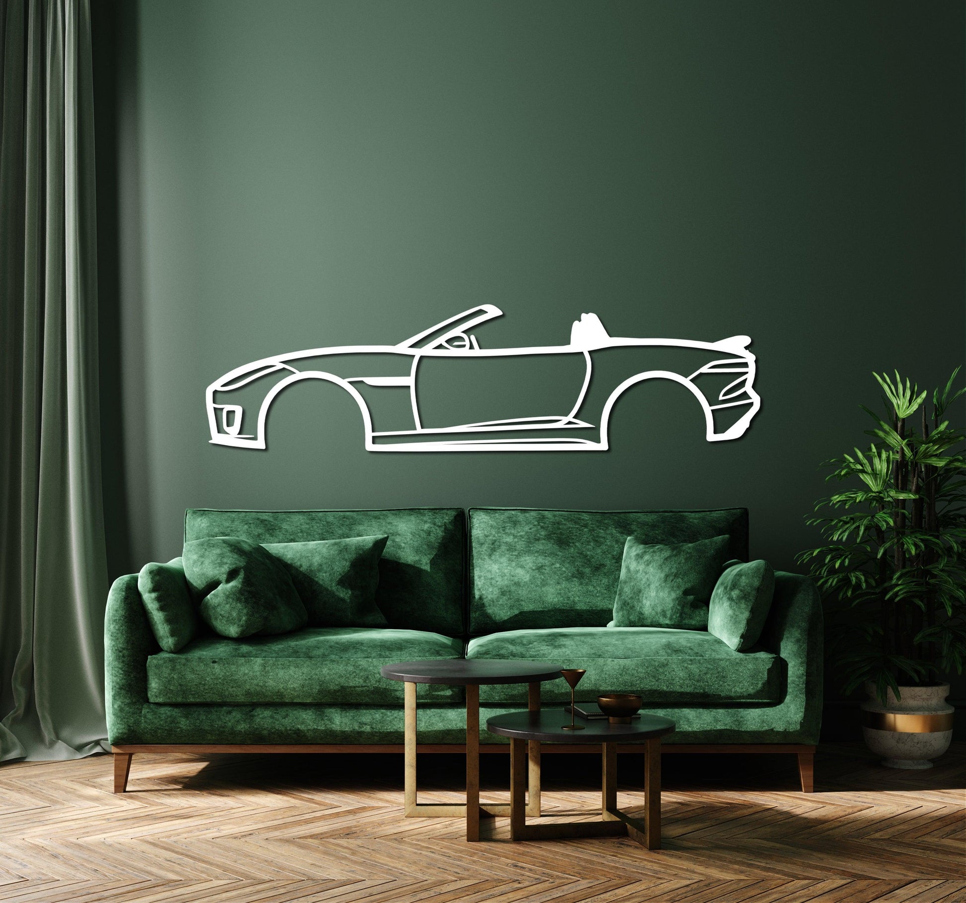 2018 Jaguar Ftype Cabrio Metal Car Wall Art - Artifay Decor