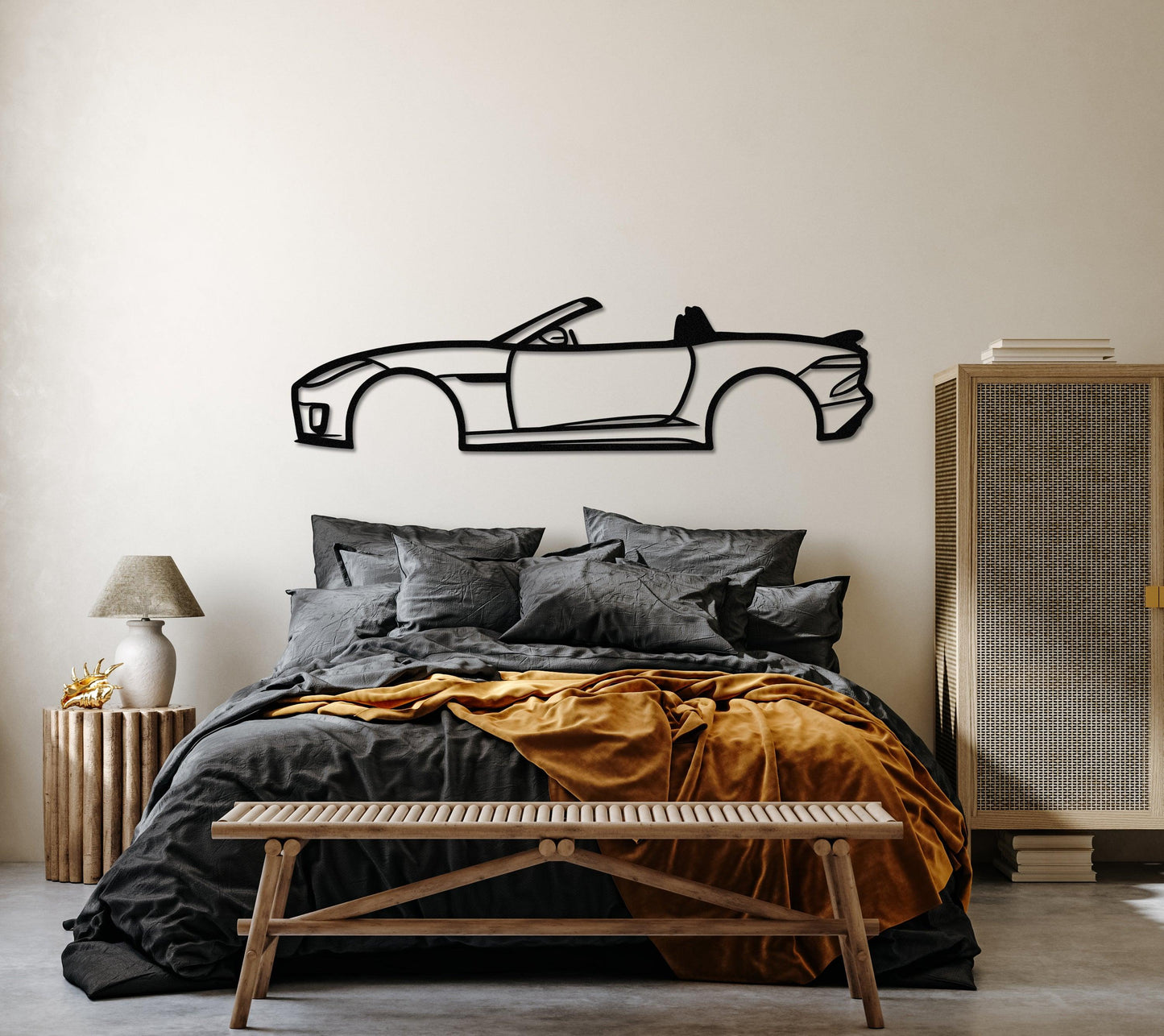 2018 Jaguar Ftype Cabrio Metal Car Wall Art - Artifay Decor