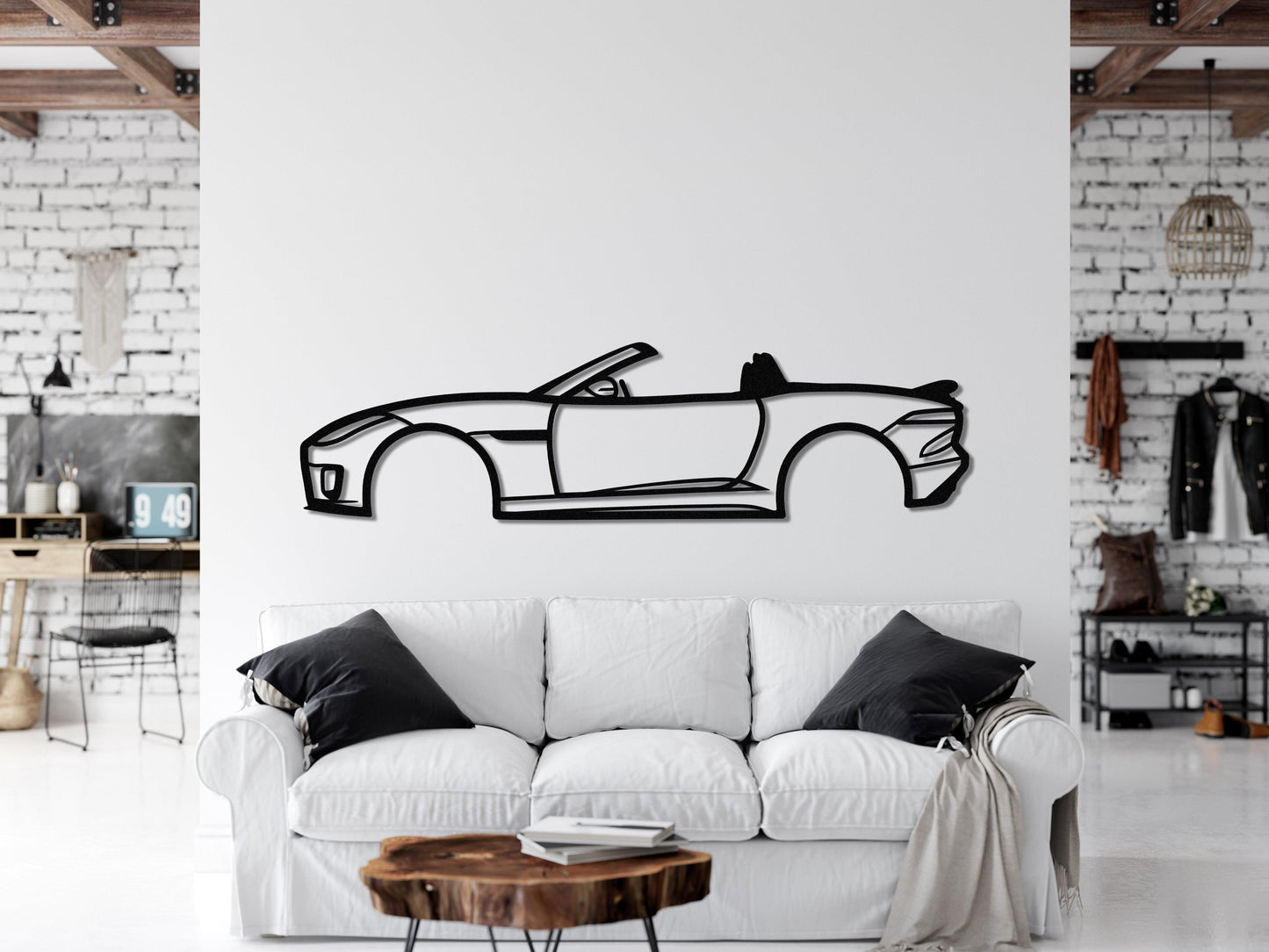 2018 Jaguar Ftype Cabrio Metal Car Wall Art - Artifay Decor