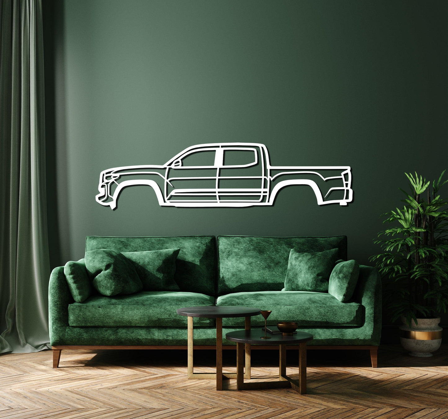 2020 Toyota Tacoma Metal Car Wall Art - Artifay Decor