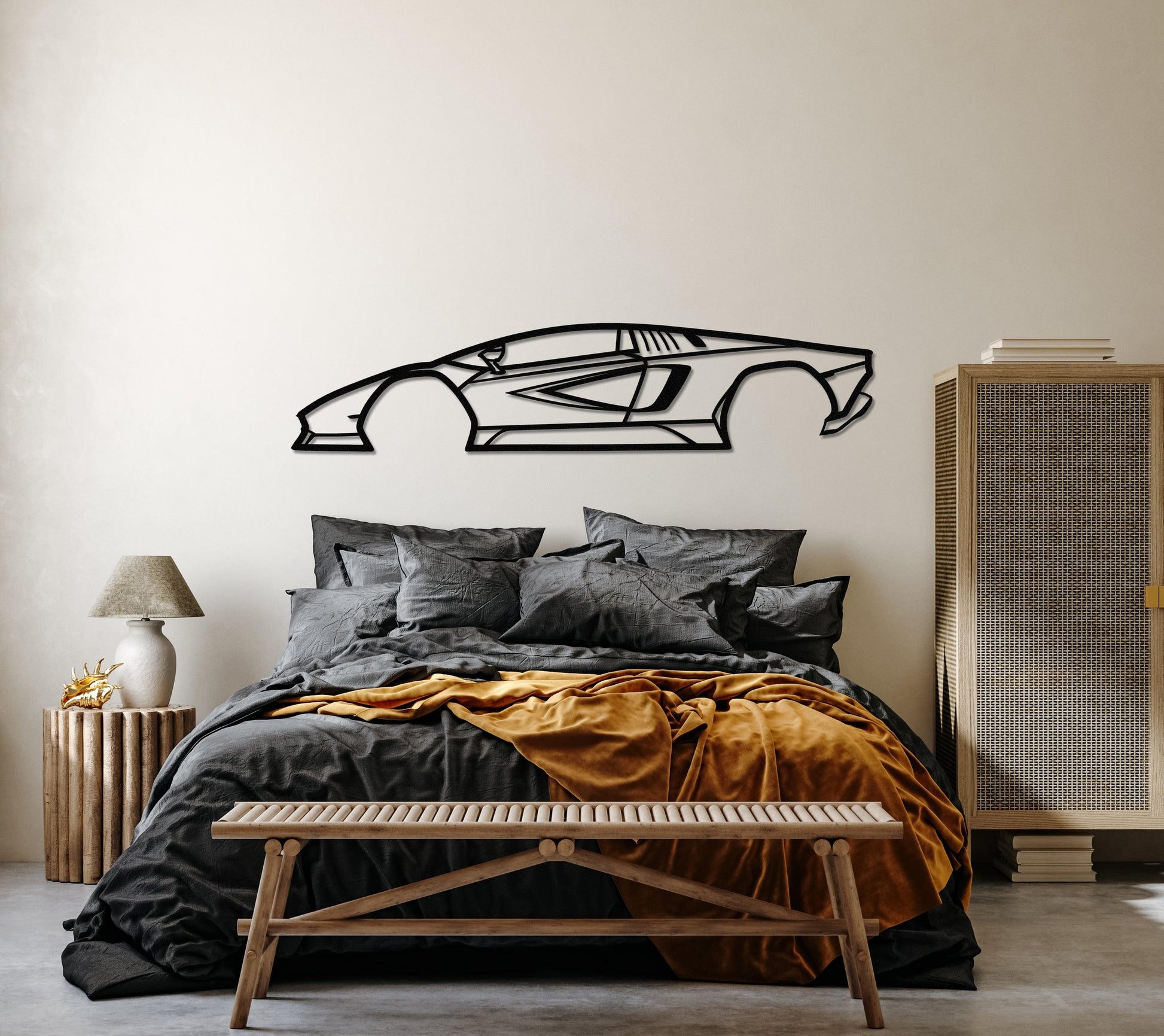 2022 Lamborghini Countach Metal Car Wall Art - Artifay Decor