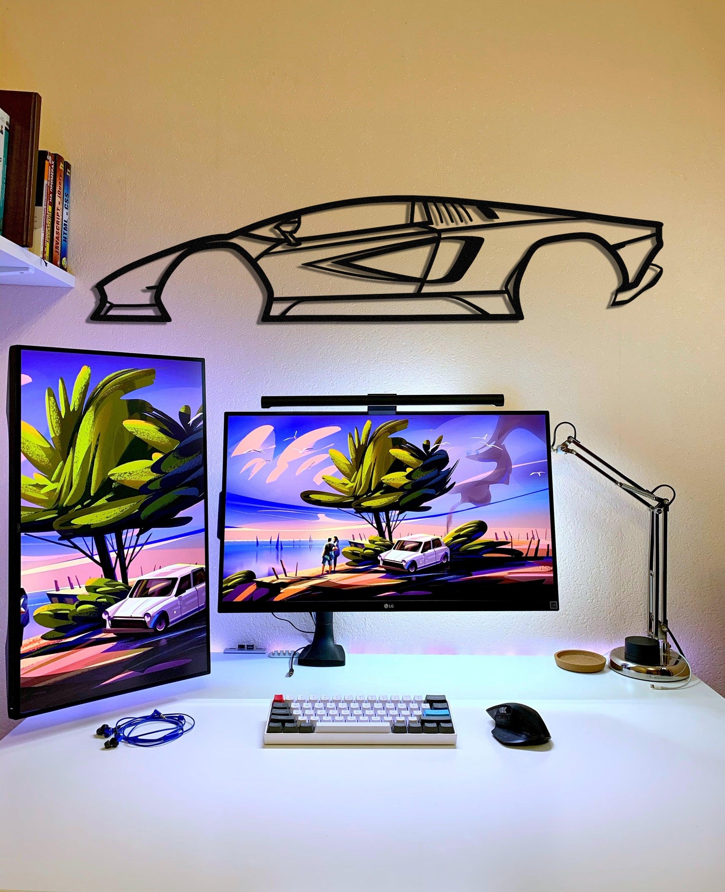 2022 Lamborghini Countach Metal Car Wall Art - Artifay Decor