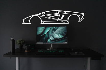 2022 Lamborghini Countach Metal Car Wall Art - Artifay Decor