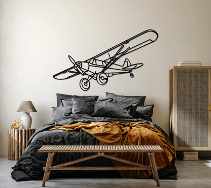 PA-18 Super Cub Metal Aircraft Wall Art