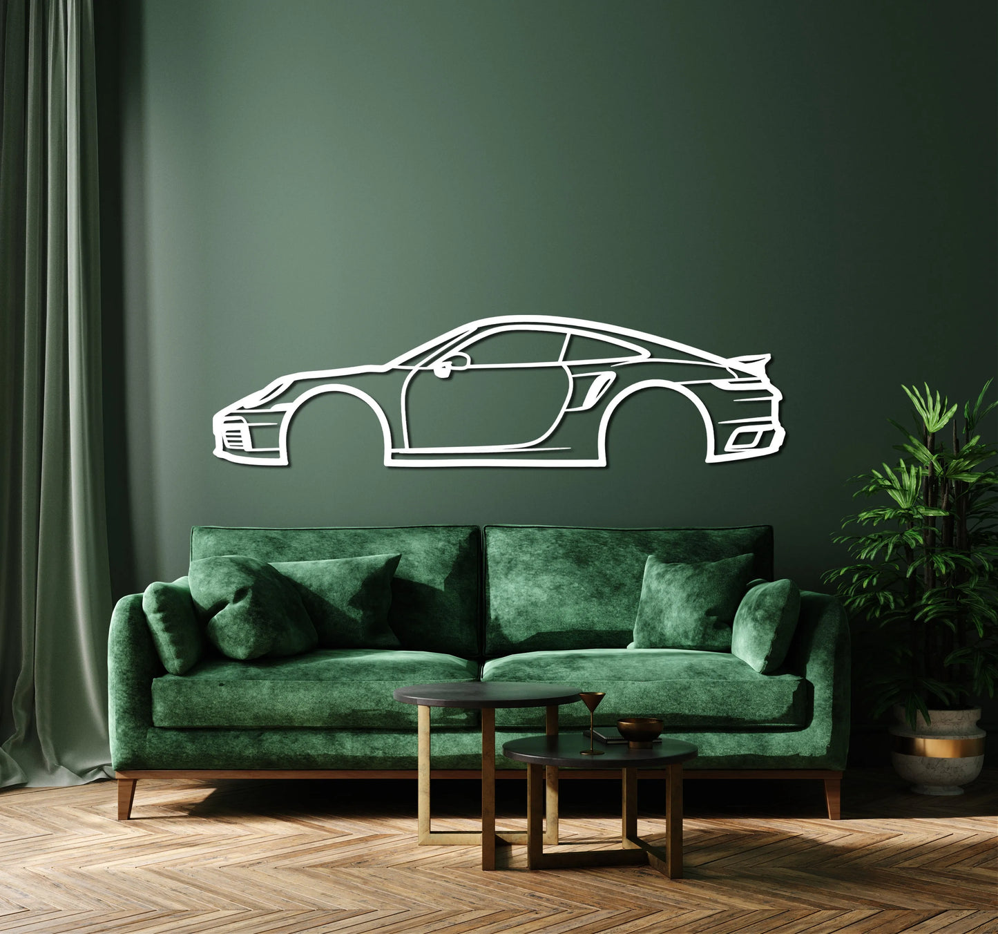 2022 911 Turbo S Metal Car Wall Art