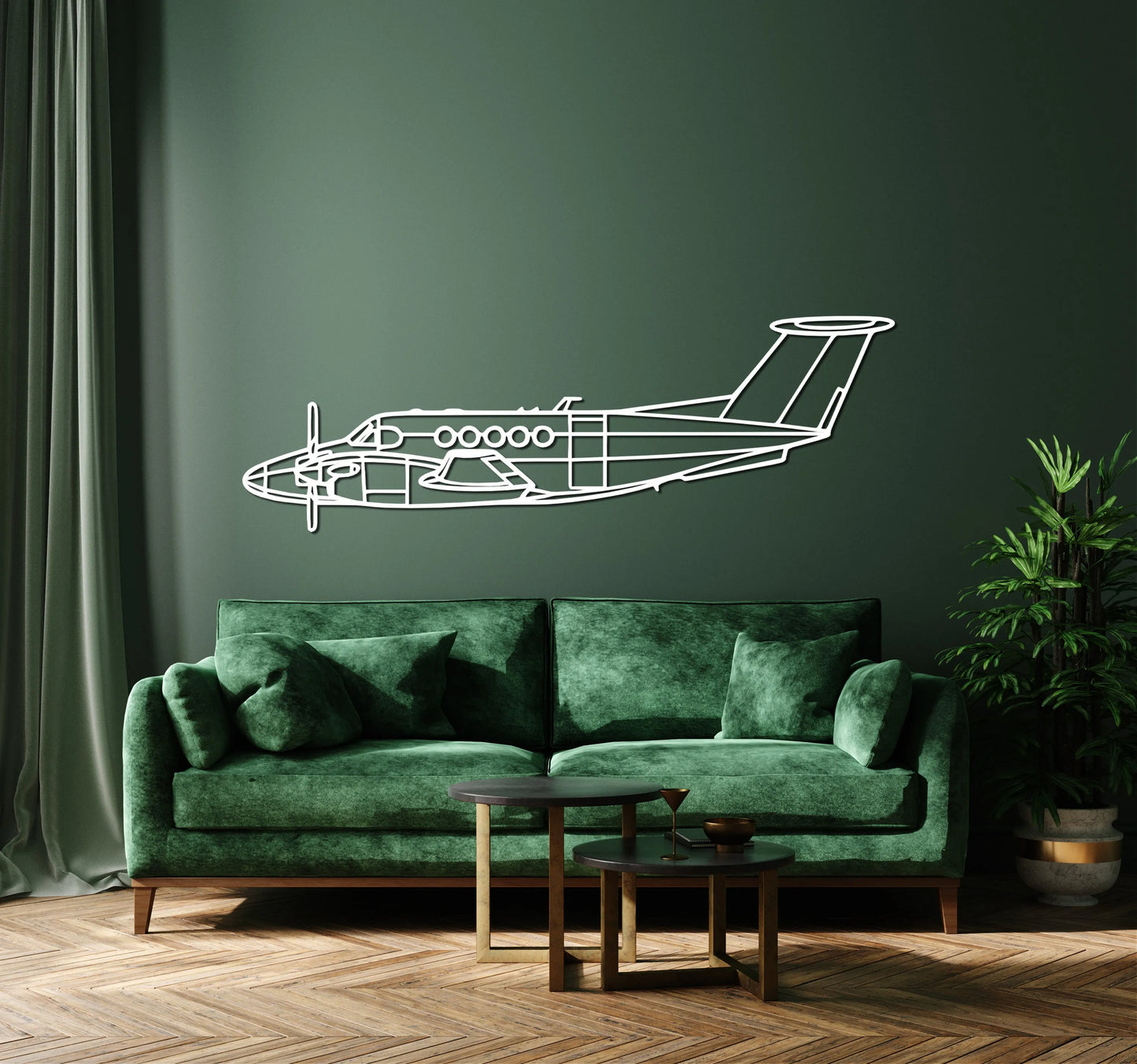 King Air B200 Metal Aircraft Wall Art