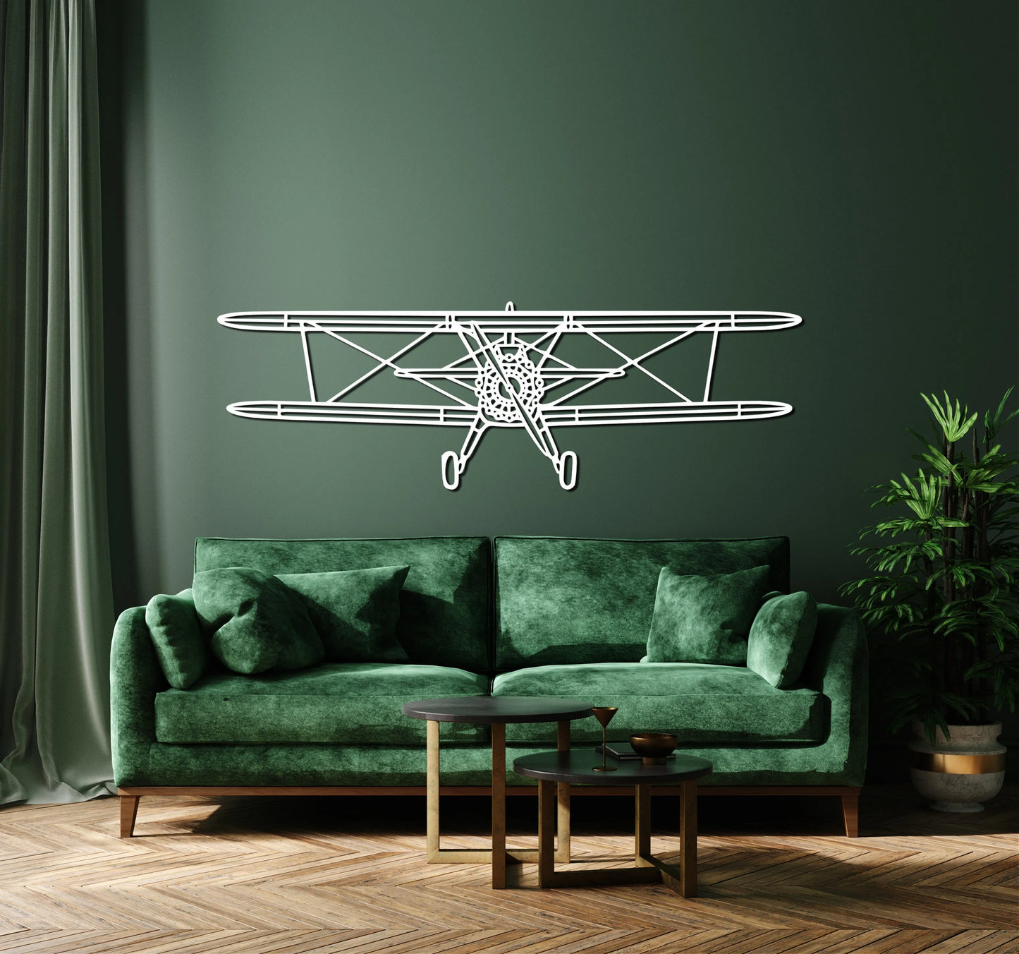 Stearman Model 75 Metal Aircraft Wall Art