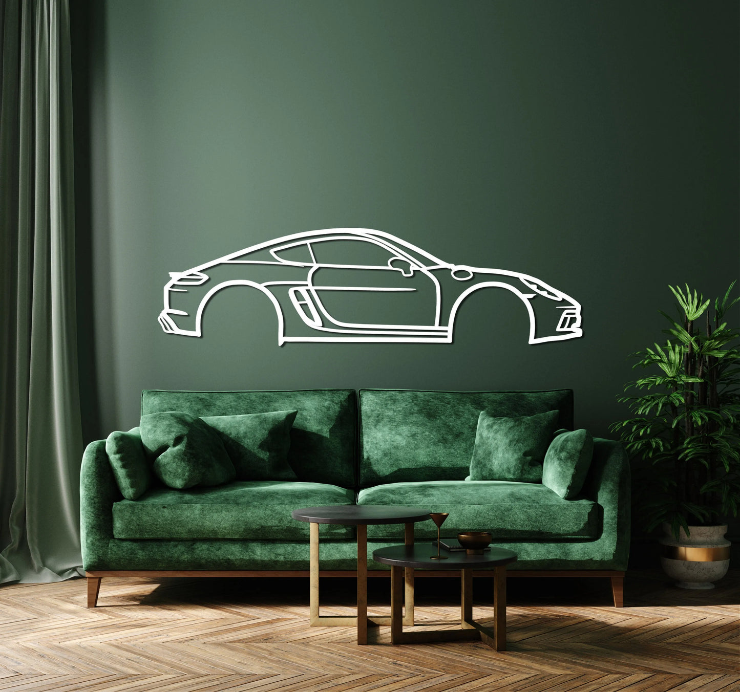 2021 718 Cayman GTS Metal Car Wall Art