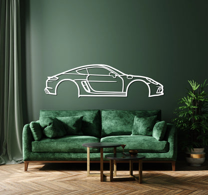 2021 718 Cayman GTS Metal Car Wall Art