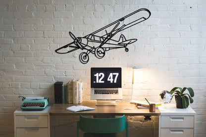 PA-18 Super Cub Metal Aircraft Wall Art