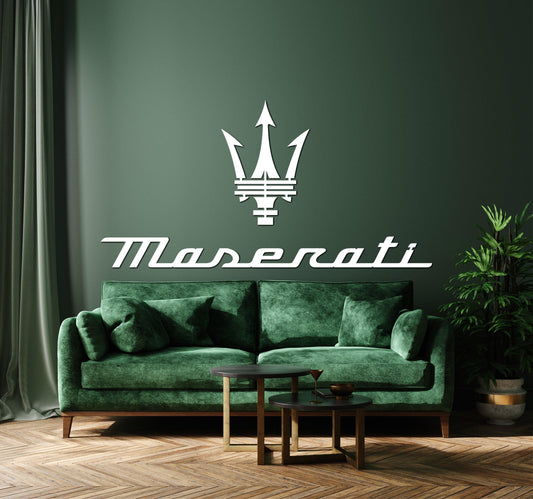 Maserati Metal Car Emblem - Artifay Decor