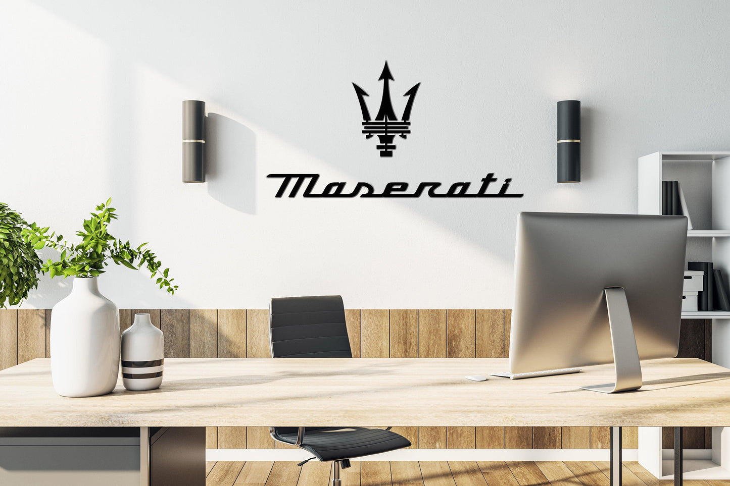 Maserati Metal Car Emblem - Artifay Decor