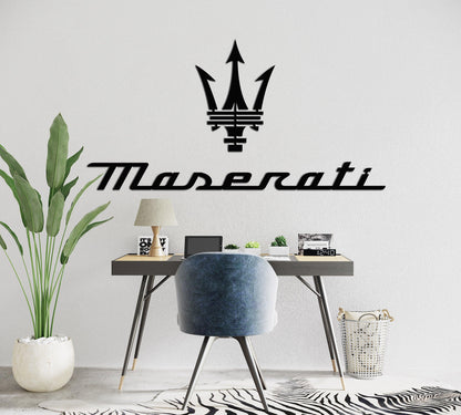 Maserati Metal Car Emblem - Artifay Decor