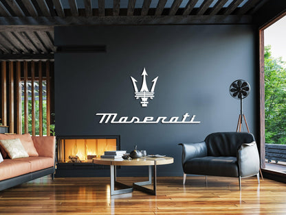 Maserati Metal Car Emblem - Artifay Decor